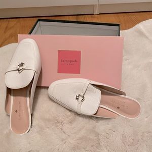 Kate Spade Leather backless loafers